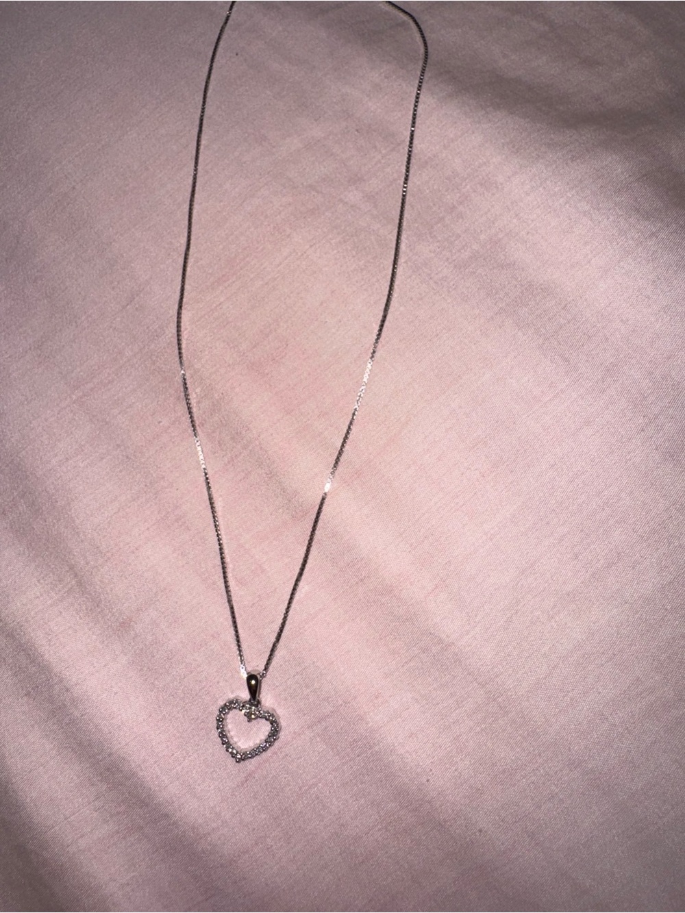 Silver Heart Pendant Necklace - Elegant Women's Jewelry